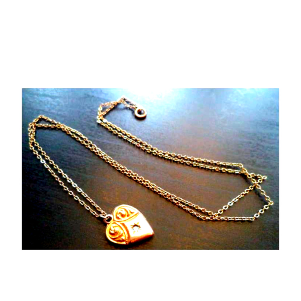 Gorgeous 12 carat gold filled heart necklace